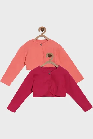 Kryptic Girls Coral & Peach-Coloured Pack of 2 Shrug