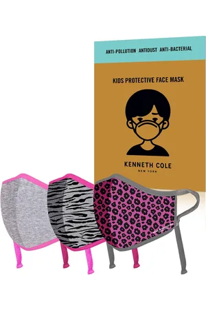 Kenneth Cole Kids Pack of 3 Pcs Multicoloured Reusable 6-Ply Protective Outdoor Masks