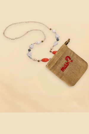 Masq Pink & Gold Toned Mask & Eye Glasses Chain