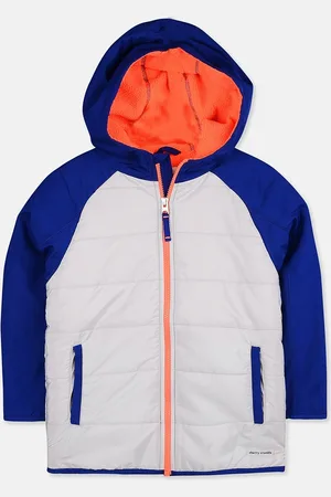 Cherry Crumble Unisex Kids Grey Colourblocked Insulator Padded Jacket