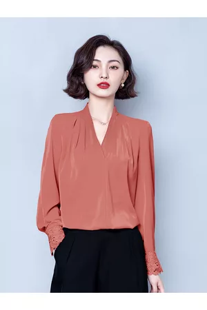 JC Collection Women Pink Solid Polyester Casual Top