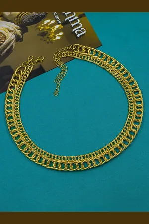 Bellofox Women Gold Choker Chained Necklace