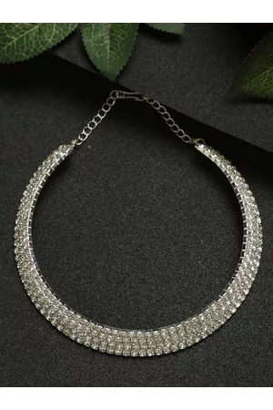 YouBella Women Silver Necklace and Chains