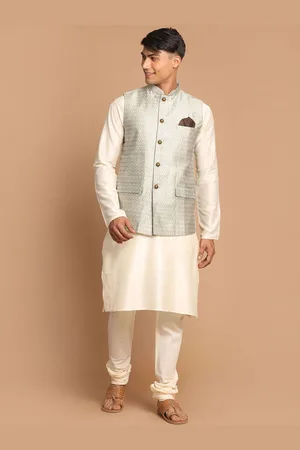 Vastramay Men Kurta with Churidar & Nehru Jacket