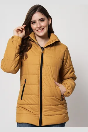 KOTTY Women Yellow Longline Quilted Jacket