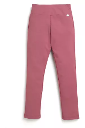 Tiny Girl Girls Pink Solid Cotton Treggings