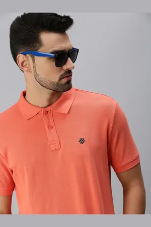 ONN Men Peach-Coloured Polo Collar T-shirt
