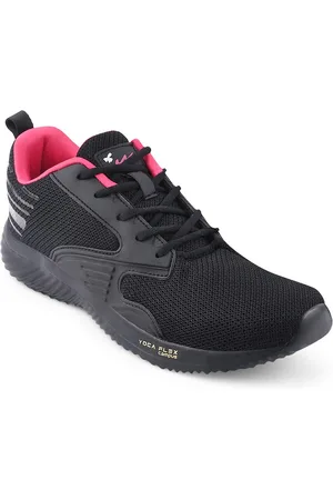 Campus Women Black Mesh Running Shoes