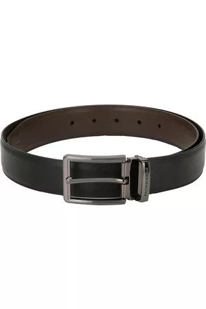 Pacific Men Black & Brown Solid Reversible Belt
