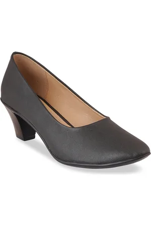 Pelle Albero Black Kitten Heeled Pumps