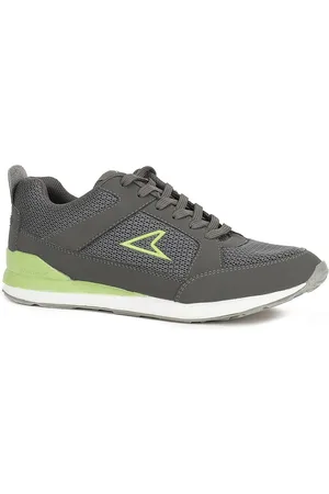 POWER Men Grey Mesh Running Non-Marking Shoes