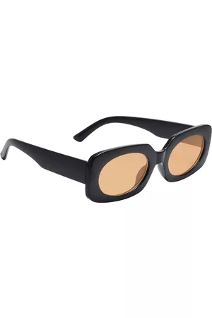 Peter Jones Eyewear Unisex Brown Lens & Black Square Sunglasses with UV Protected 13038TB
