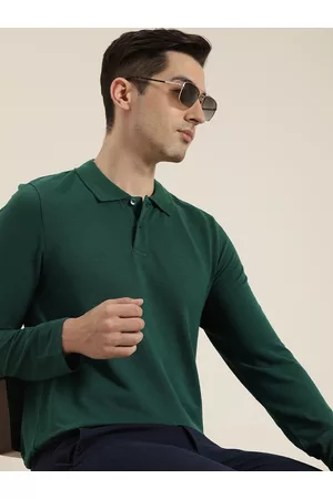 Invictus Men Green Polo Collar T-shirt