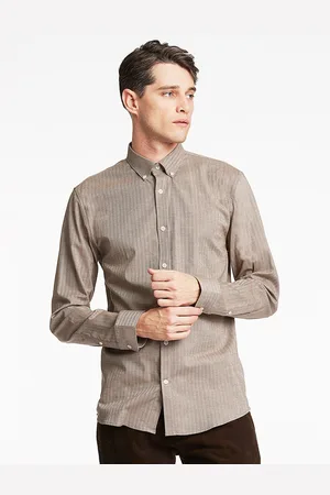 Lindbergh Men Brown Slim Fit Casual Shirt