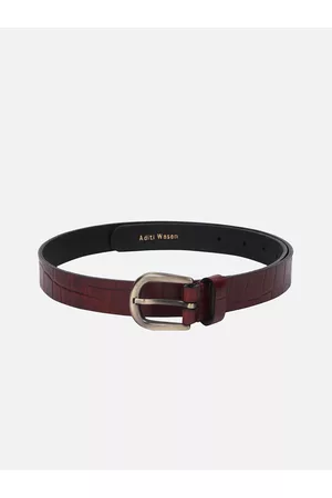 Aditi Wasan Women Maroon Leather Formal Belt