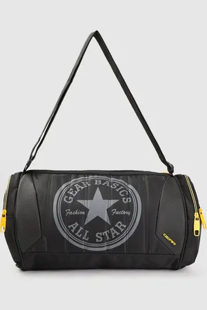 GEAR Unisex Black & Grey Printed Duffle Bag