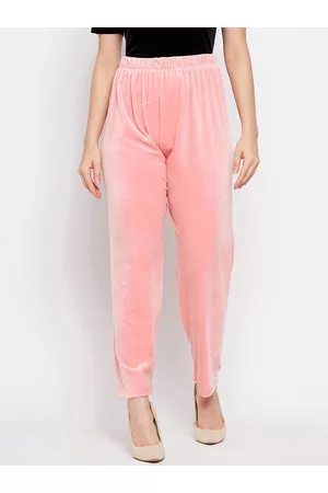 Clora Creation Women Mid Rise Velvet Trousers