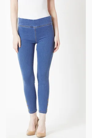 Miss Chase Women Blue Super Skinny Fit Denim Jeggings