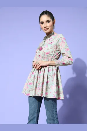Ishin Green Floral All in the Details Top