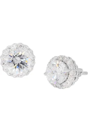 Anayra Jewellery White Circular Studs Earrings