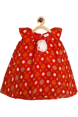 Creative Red Layered A-Line Dress