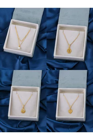 Brandsoon Set of 4 Gold-Toned Brass Gold-Plated Chain