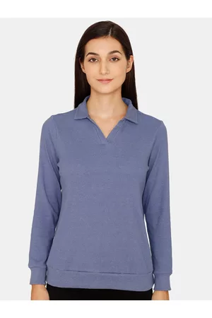 Zivame Women Blue Solid Top