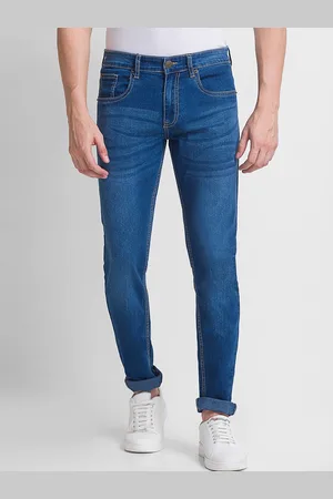 Giordano Men Blue Slim Fit High-Rise Light Fade Stretchable Jeans