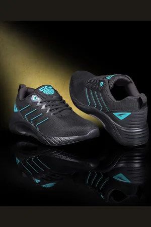 ASIAN Men Black Mesh Running Non-Marking Shoes