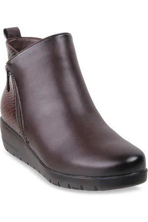 All Things Mochi Women Brown Solid High-Top Flat Boots