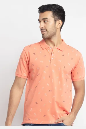 Status Quo Men Pink Printed Polo T-shirt
