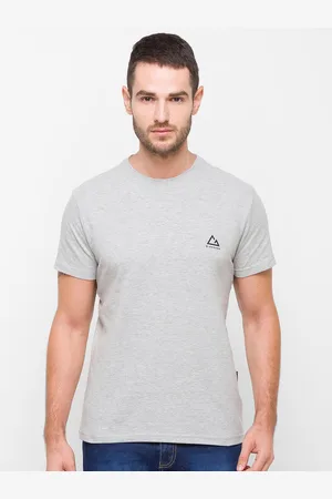 Giordano Men Grey Slim Fit T-shirt