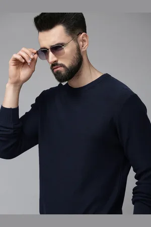 Ralph Lauren U S Polo Assn Denim Co Men Navy Blue Pure Cotton Pullover