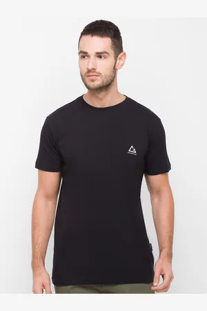 Giordano Men Black Monochrome Slim Fit Cotton T-shirt