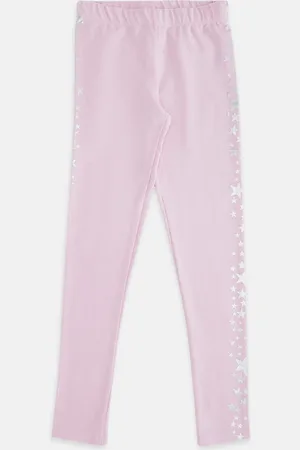 Pantaloons Girls Pink Printed Ankle-Length Leggings