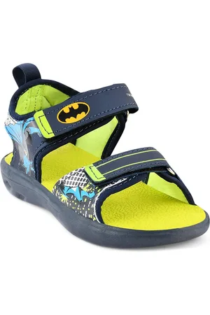 Campus Kids Blue & Green Printed Velcro Sports Sandals