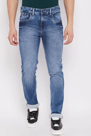 Duke Men Blue Slim Fit Heavy Fade Stretchable Jeans