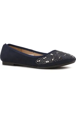 Bata Women Blue Ballerinas Flats
