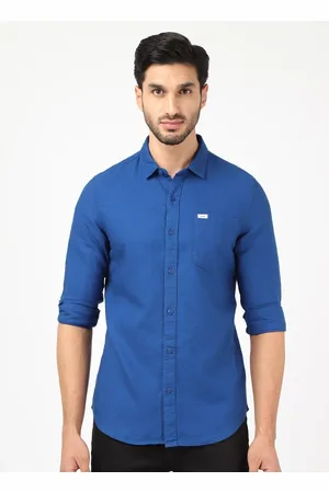 Lee Men Blue Classic Slim Fit Casual Shirt