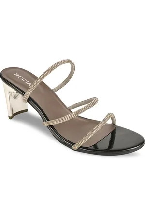 Rocia Gunmetal-Toned Embellished Platform Heels