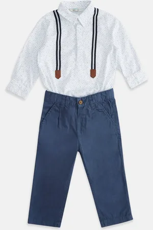 Pantaloons Boys Printed Shirt with Trousers