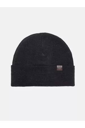 WROGN Unisex Charcoal Grey Solid Acrylic Beanie