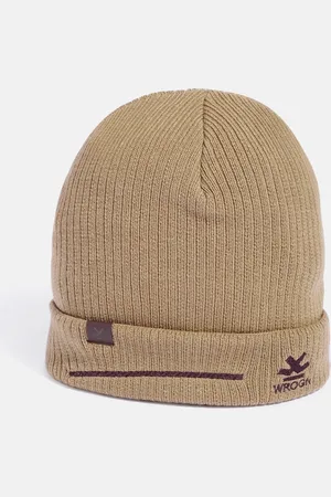 WROGN Unisex Beige Solid Beanie