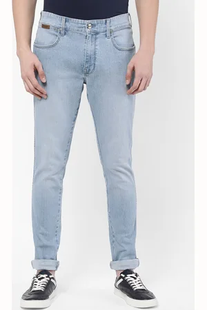 Wrangler Men Blue Slim Fit Heavy Fade Stretchable Jeans