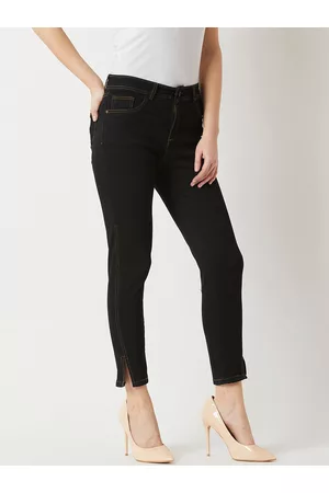 Miss Chase Women Black Skinny Fit High-Rise Clean Look Jeans