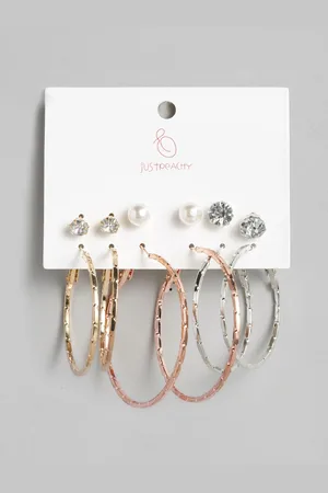 justpeachy Set of 6 Earrings
