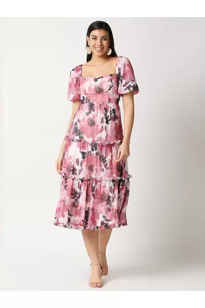 20Dresses Multicoloured Floral Georgette Midi Dress