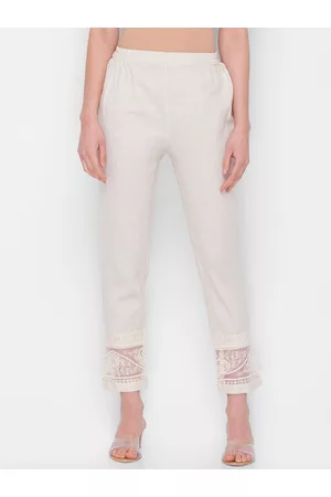 OGLCCG Cotton Linen Pants for Women Straight Wide Leg Elastic Waist Belted  Pants Summer Casual Lightweight Lounge Trousers  Walmartcom