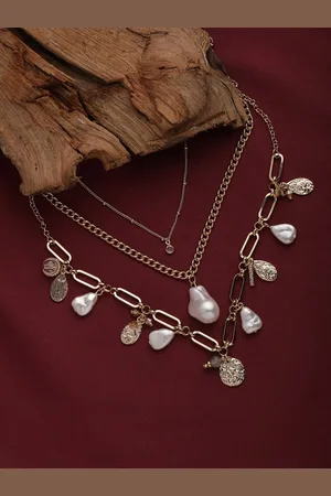 Accessorize Gold-Toned Metal Gold-Plated Necklace
