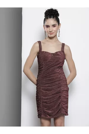 Sassafras Pink Ruched Bodycon Dress